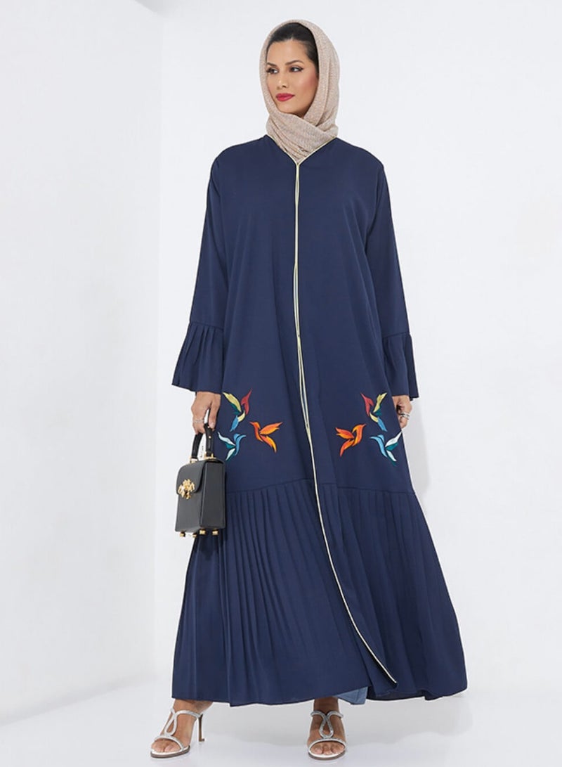 Rosette Abaya Stylish Abaya with Mixed Color Embroidery - Elegant & Modern Design  - Image 4
