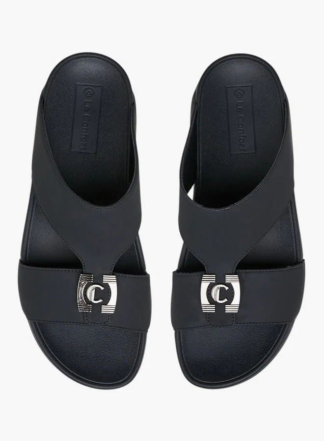 لو كونفورت صنادل رجالية مريحة سهلة الارتداء بلمسة معدنية