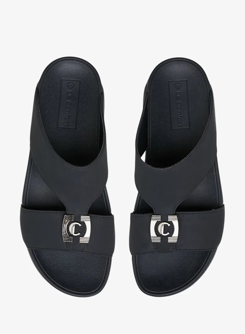 Le Confort Men Metal Accent Slip-On Comfort Sandals