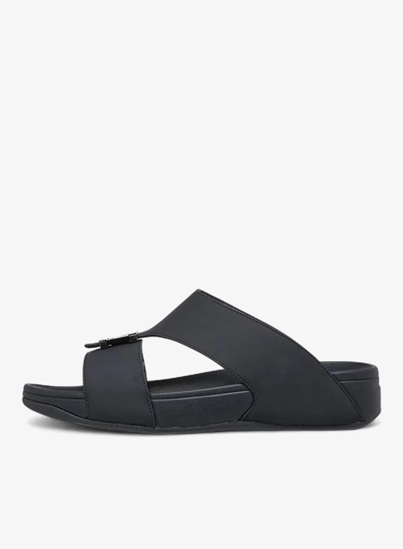 Le Confort BLACK Men Metal Accent Slip-On Comfort Sandals  | Best Price UAE