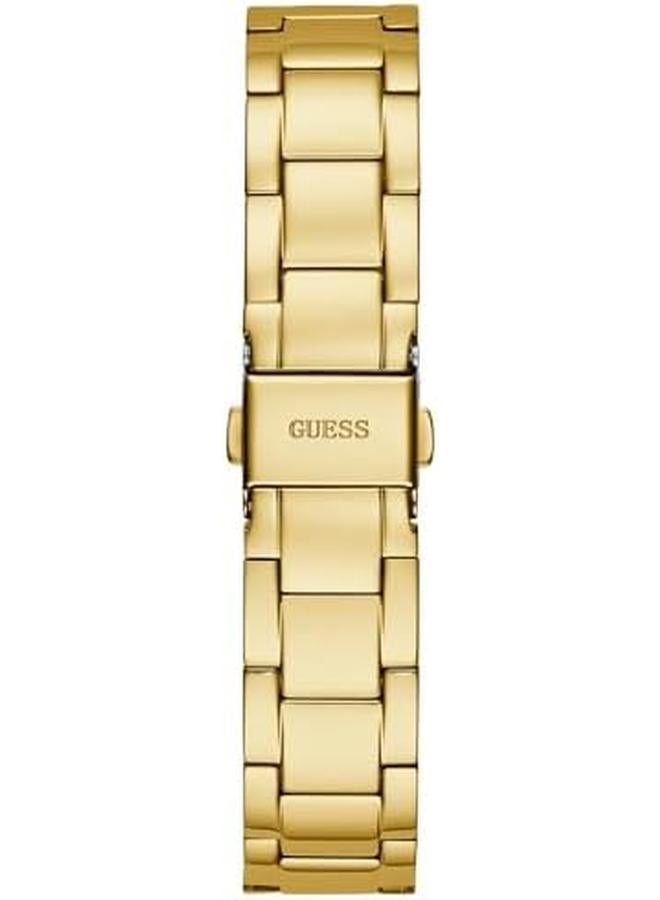 جس ساعة نسائية تريند شفافة مقاس 36 ملم - مينا لامعة وهيكل وسوار من الفولاذ المقاوم للصدأ باللون الفضي - Image 3