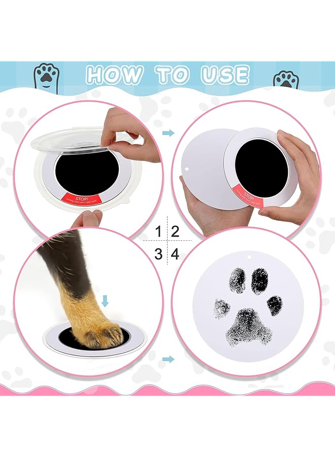 erorex Baby Handprint And Footprint Kit 8 Pack Dog Nose Print Kit Safe Clean Touch Ink Pads Ink Residue Free Family Keepsake Printing Kit Suitable For Making Family And Pet Paw Print Souvenirs  - Image 4