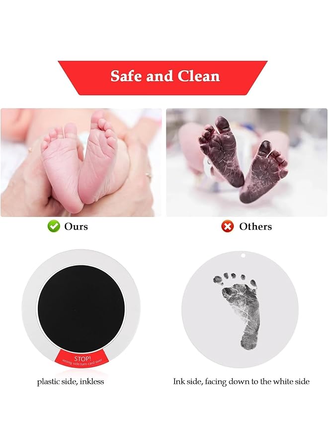erorex Baby Handprint And Footprint Kit 8 Pack Dog Nose Print Kit Safe Clean Touch Ink Pads Ink Residue Free Family Keepsake Printing Kit Suitable For Making Family And Pet Paw Print Souvenirs  - Image 5