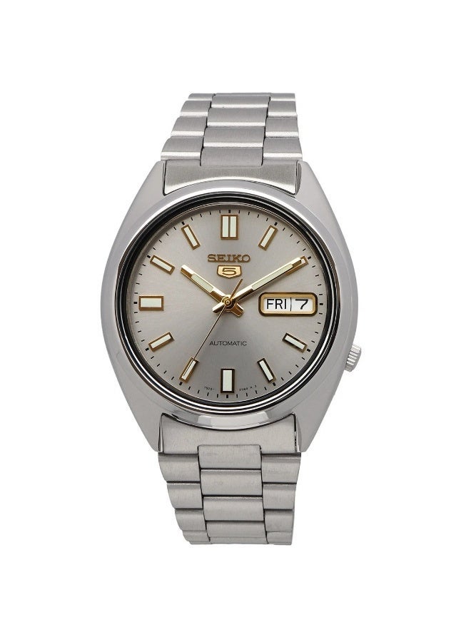 Seiko 5 Men's Automatic Watch SNXS75K | Silver Dial Stainless Steel - Image 1