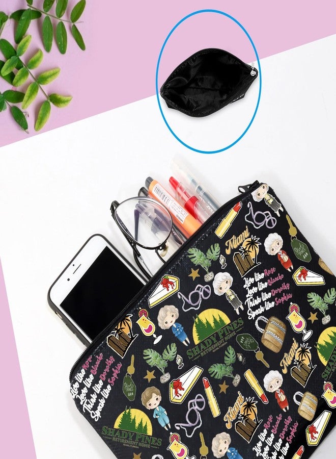 GJTIM TV Show Inspired Zipper Pouch TV Show Merchandise Gift Best Friend Birthday Gift Makeup Bag for BFF (Gold Pattern BLK) - Image 5
