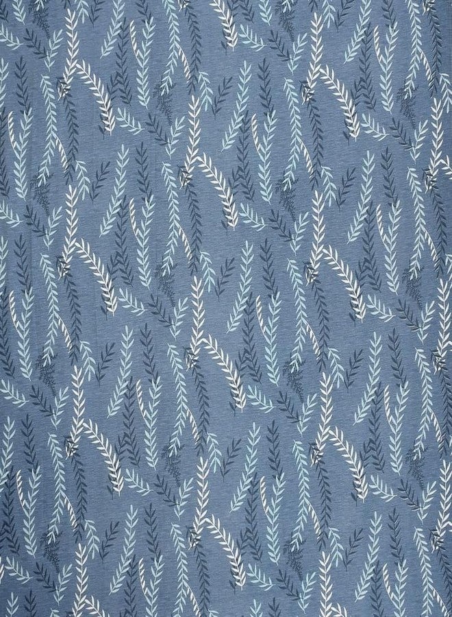Blue Strip ملاءات سرير قطنية زرقاء مخططة 220TC بنقشة هندسية، مزودة بمطاط، مناسبة لسرير مفرد مع غطاء وسادة واحد | سرير مفرد بمطاط محيطي، مقاس 42 × 75 بوصة (أزرق فاتح)، صغير مفرد - Image 2
