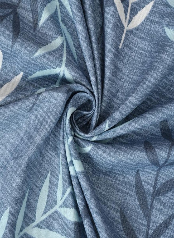 Blue Strip ملاءات سرير قطنية زرقاء مخططة 220TC بنقشة هندسية، مزودة بمطاط، مناسبة لسرير مفرد مع غطاء وسادة واحد | سرير مفرد بمطاط محيطي، مقاس 42 × 75 بوصة (أزرق فاتح)، صغير مفرد - Image 3
