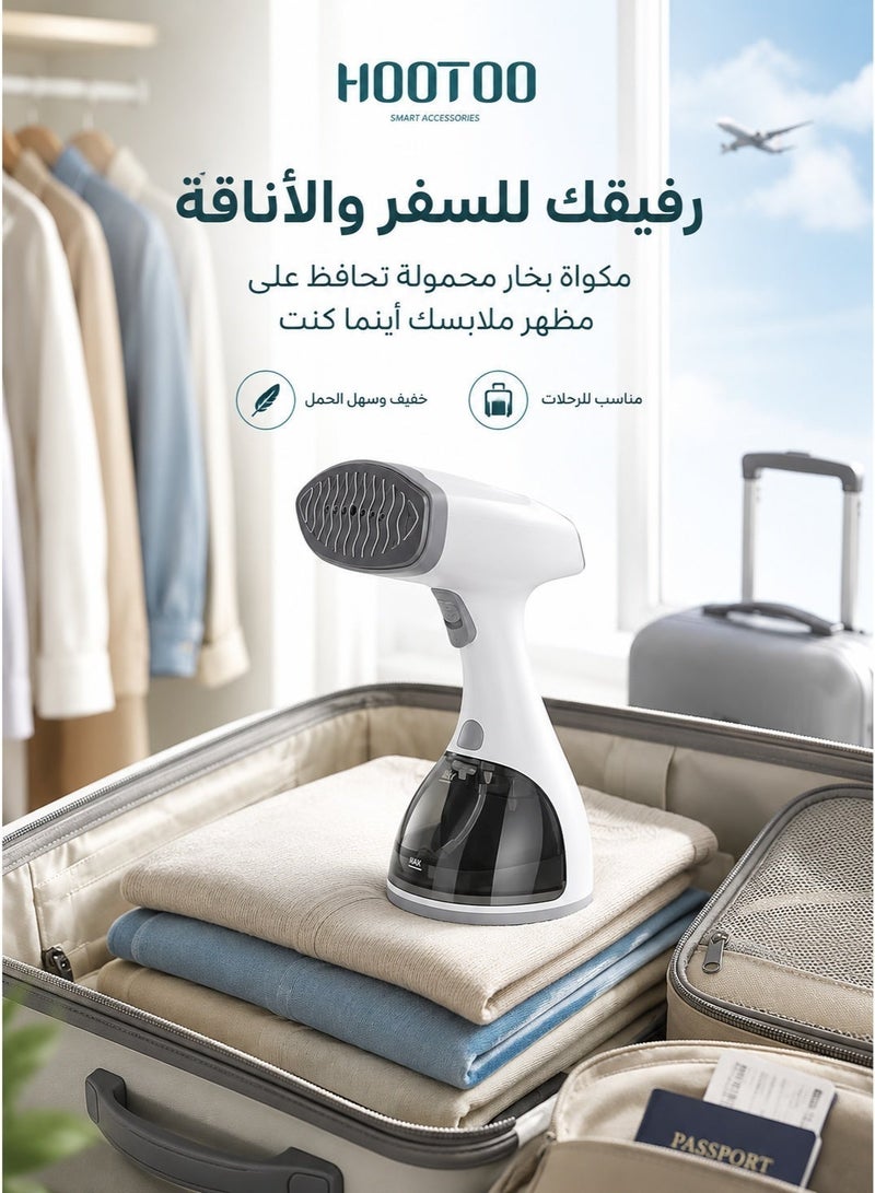 HooToo HOTO handheld garment steamer 1500W – clothes steam iron, steam ironing device, high-power portable garment steamer, handheld steam iron, 35-second fast heating, wrinkle remover clothes iron steam iron handheld steam iron ironing device garment steam ironing device - Image 5