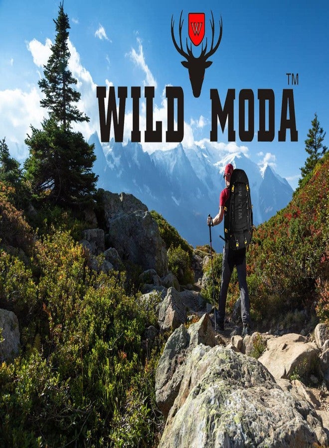 WILD MODA 70 LT WATERPROOF HIKING AND TREKKING BAG WITH LAPTOP COMPARTMENT (Black) - Image 3