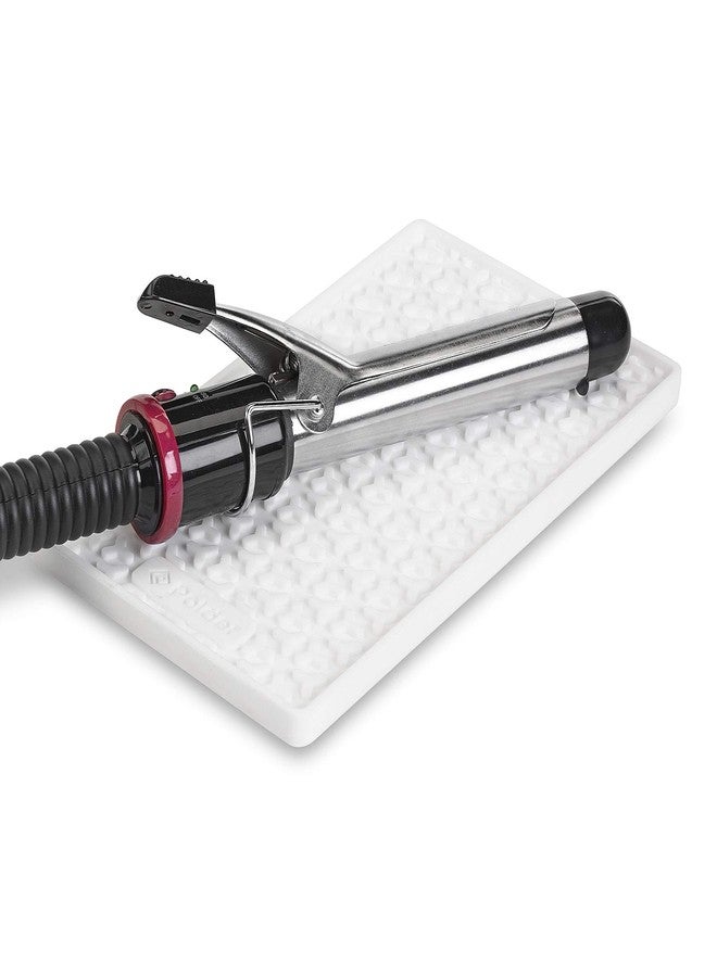 Polder Heat Resistant Hot Mat for Hot Hair Styling Tools (White) - Image 2