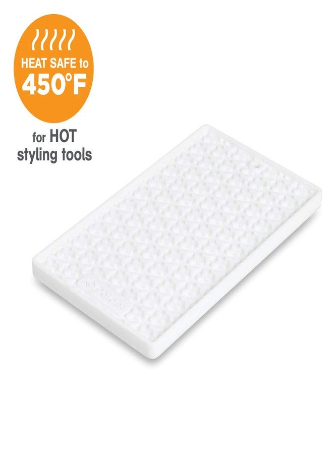 Polder Heat Resistant Hot Mat for Hot Hair Styling Tools (White) - Image 5