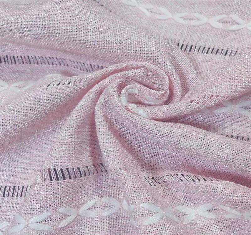 Utobanh Simple Bedside Table Tassel Cover Cloth, Tablecloth Cover Towel, Suitable for Bedside Table TV Microwave Washing Machine Refrigerator Dust Cover (Pink, 15.7 * 35.4 inches) - Image 2
