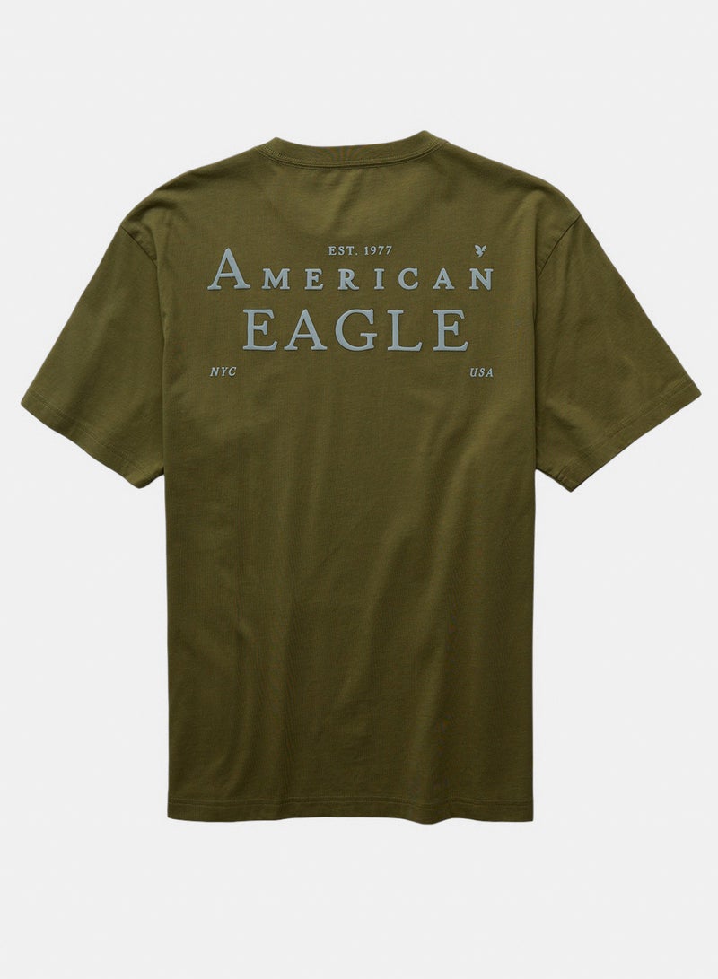 American Eagle AE Short-Sleeve Dip-Dye Graphic T-Shirt - Image 2