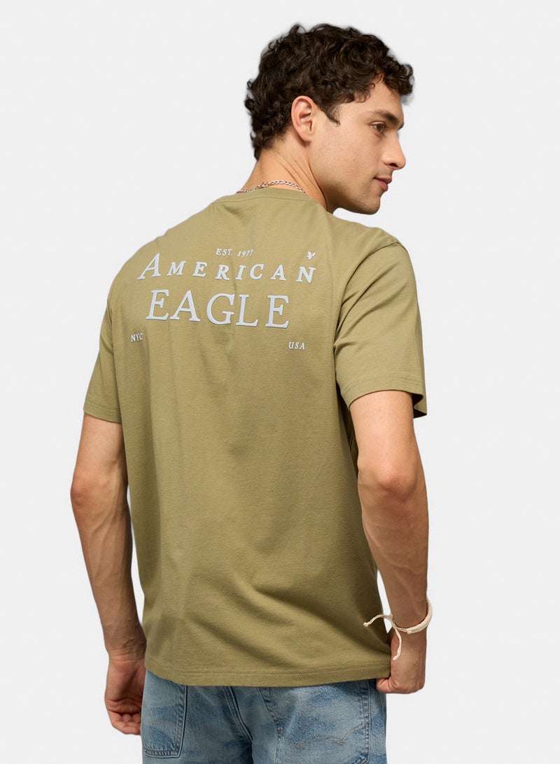 American Eagle AE Short-Sleeve Dip-Dye Graphic T-Shirt - Image 4