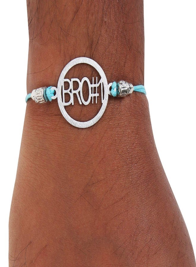 ARENDELLE Navy Blue “#1 BRO” Rakhi for Brother | Best Brother Rakhi Gift | Raksha Bandhan 2025 [RA083] - Image 2