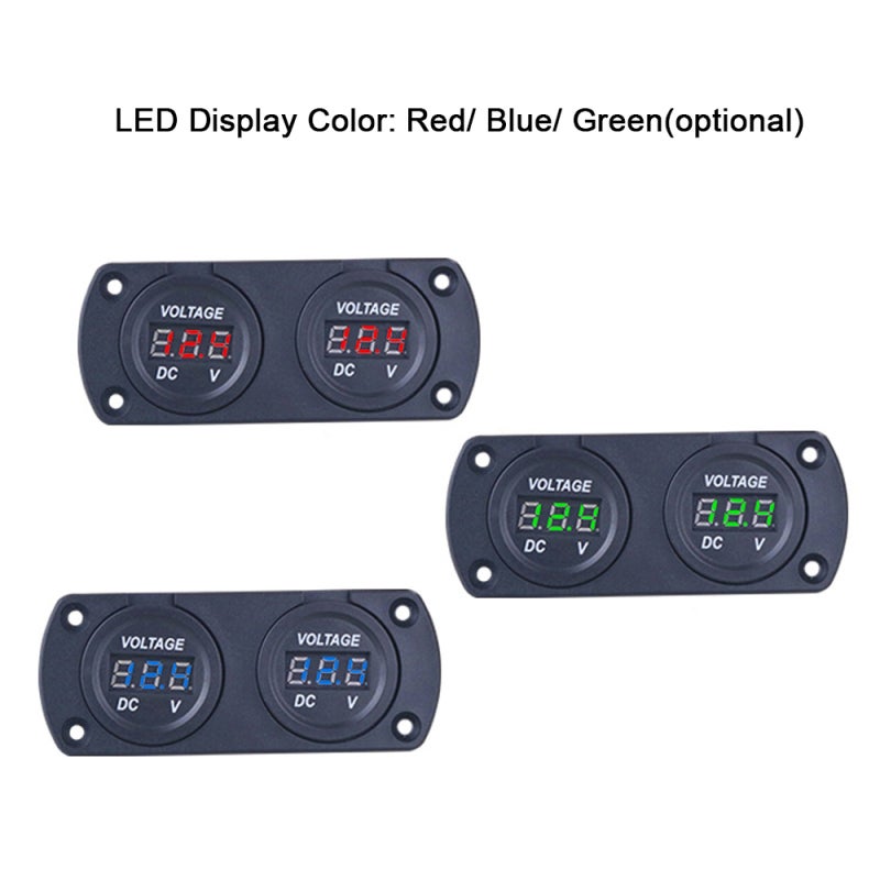 Car Voltmeter LED Dual Digital Display Voltage Gauge 6-35V for 12/24V Car Truck SUV Marine Boat - Image 3