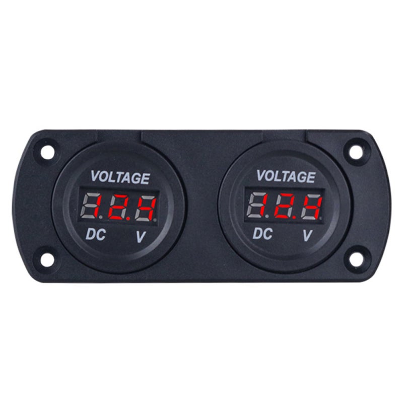 Car Voltmeter LED Dual Digital Display Voltage Gauge 6-35V for 12/24V Car Truck SUV Marine Boat - Image 1