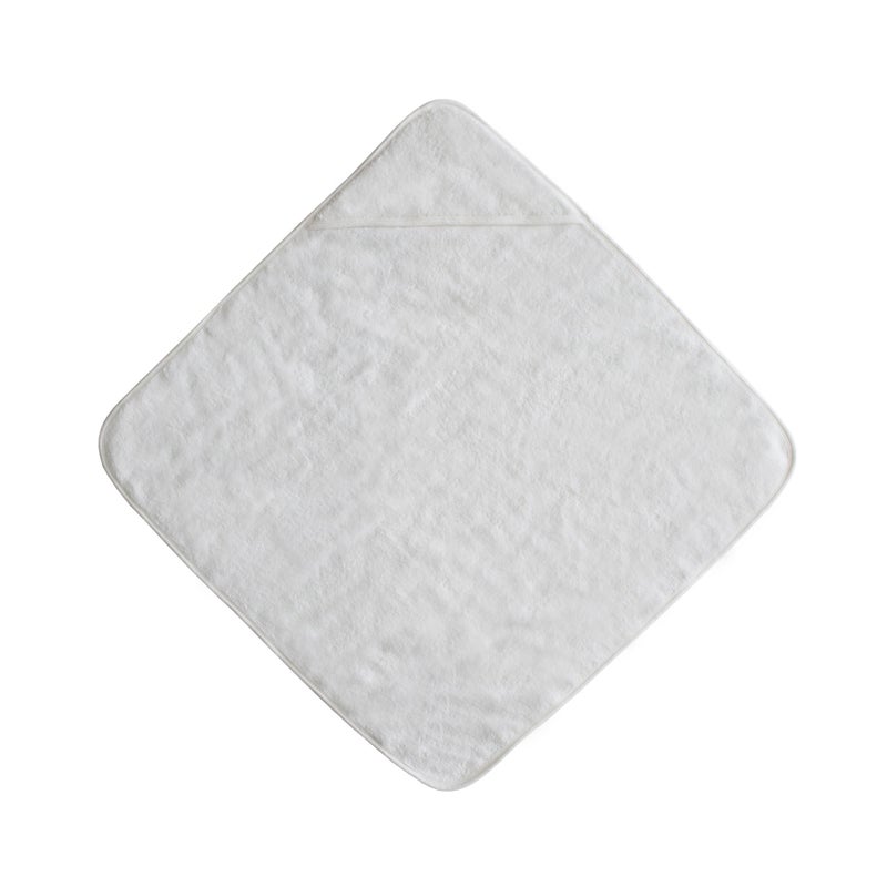 mushie Baby Hooded Towel | Organic Cotton (Pearl) - Image 2