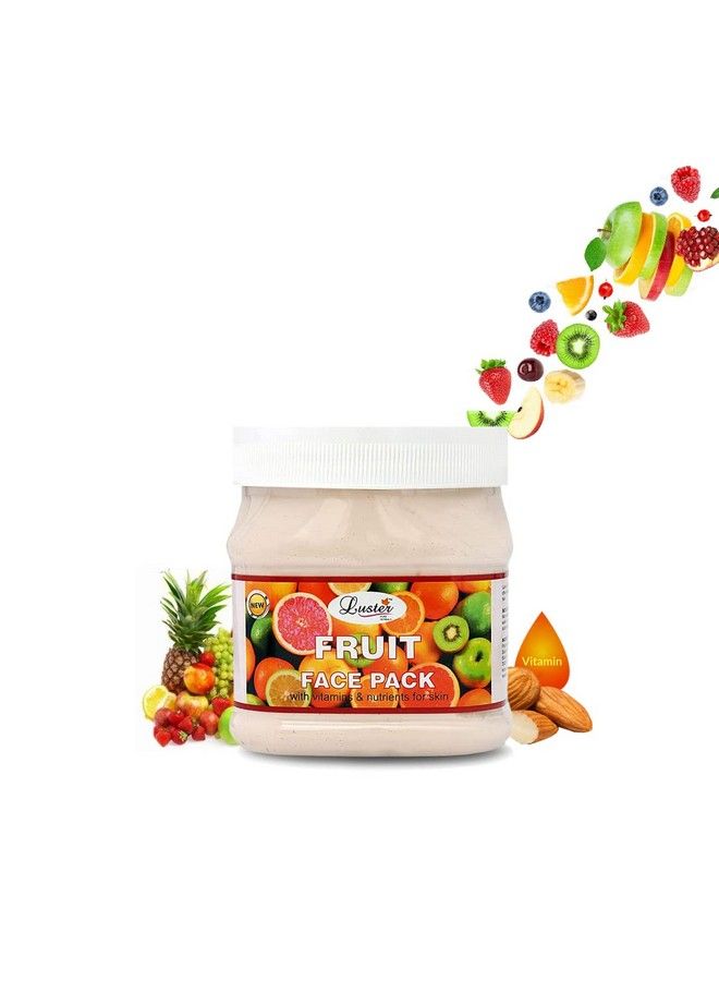 LUSTER Fruit Face Pack ; Enriched With Vitamins & Nutrients ; Helps Brighten & Glowing Skin ; Face Pack For Women & Men ; All Skin Types ; Paraben & Sulfate Free 500 Ml - Image 1