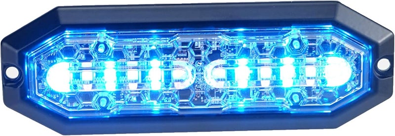 Unicorn Lighting UT01 Surface Mount Warning Emergency Strobe Grille Light Head [SAE class 1] [IP68] for Police and Tow Truck Construction Vehicle Blue - Image 1