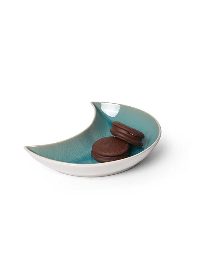 فيسمان Plate  Ceramic Moon Shape Summer Collection Celine Series 23cm