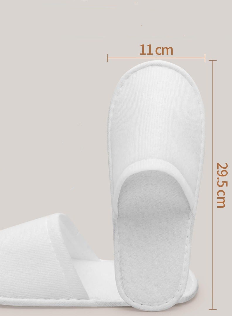 Hotel Slippers Bulk Disposable Non-slip White Travel Slippers for Home Hospital Flight Party Hotel Spa Guests 15 Pairs - Image 2