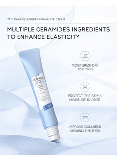 Laikou Ceramide Barrier Repair Eye Cream with Roller 20g, Hydrating Anti Aging, Eye Wrinkle Cream with Massage Head, Dark Circle Eye Cream for Women and Men, Eye Moisturizer for All Skin Type  - Image 4