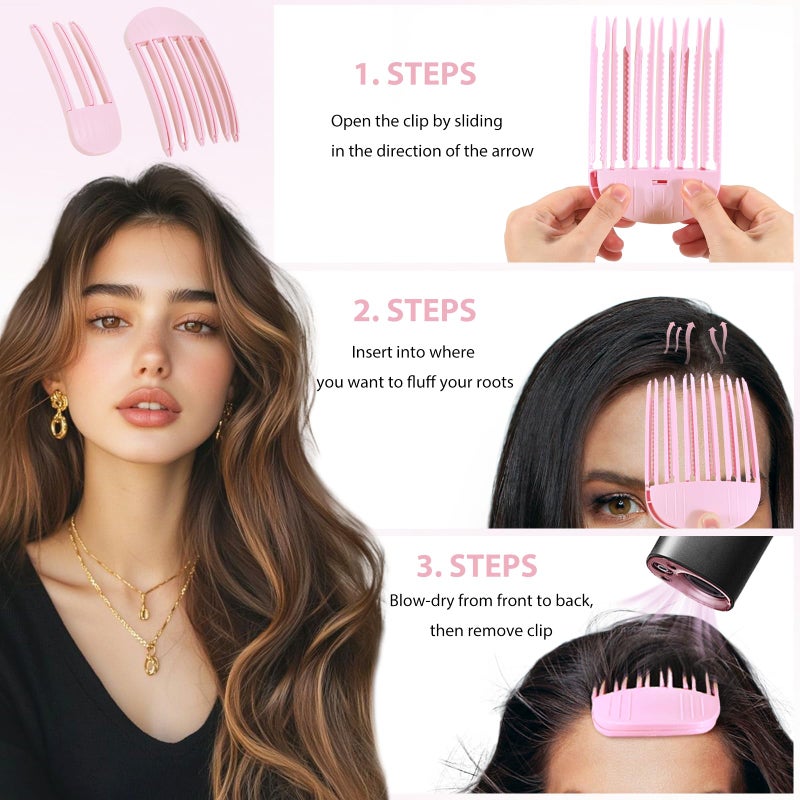 JANFUN Volumizing Hair Clips for Women 2PCS, Hair Volume Clip Styling Tools Volumizing Comb for Fluffy Bangs Clips for Root Lift, Root Booster Clips - Image 4