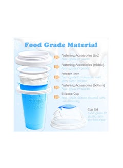 Generic Frozen Magic Slushy Cup, Smoothie Cups With Lids And Straws  - Image 4