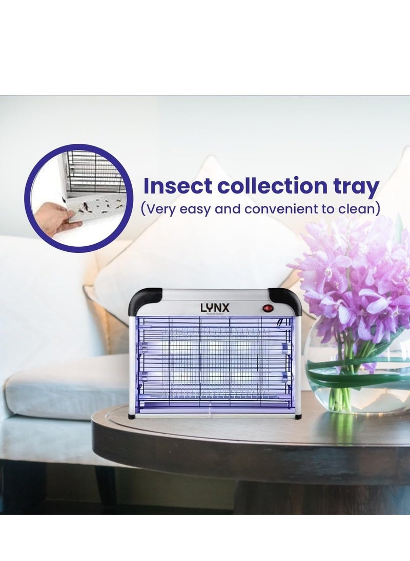 lynx - LYNX Electric Led Bug Zapper - Efficient Indoor Fly Trap for Mosquitoes, Gnats, and Fruit Flies - Perfect for Homes, Restaurants, Hotels, and Offices with 40W Power and 50m² Coverage  LN-IK-2040 - Image 1
