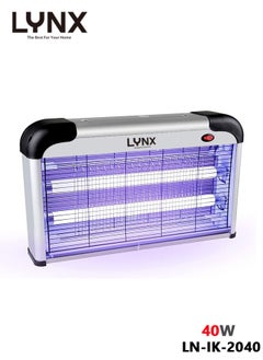 LYNX Electric Led Bug Zapper - Efficient Indoor Fly Trap for Mosquitoes, Gnats, and Fruit Flies - Perfect for Homes, Restaurants, Hotels, and Offices with 40W Power and 50m² Coverage  LN-IK-2040