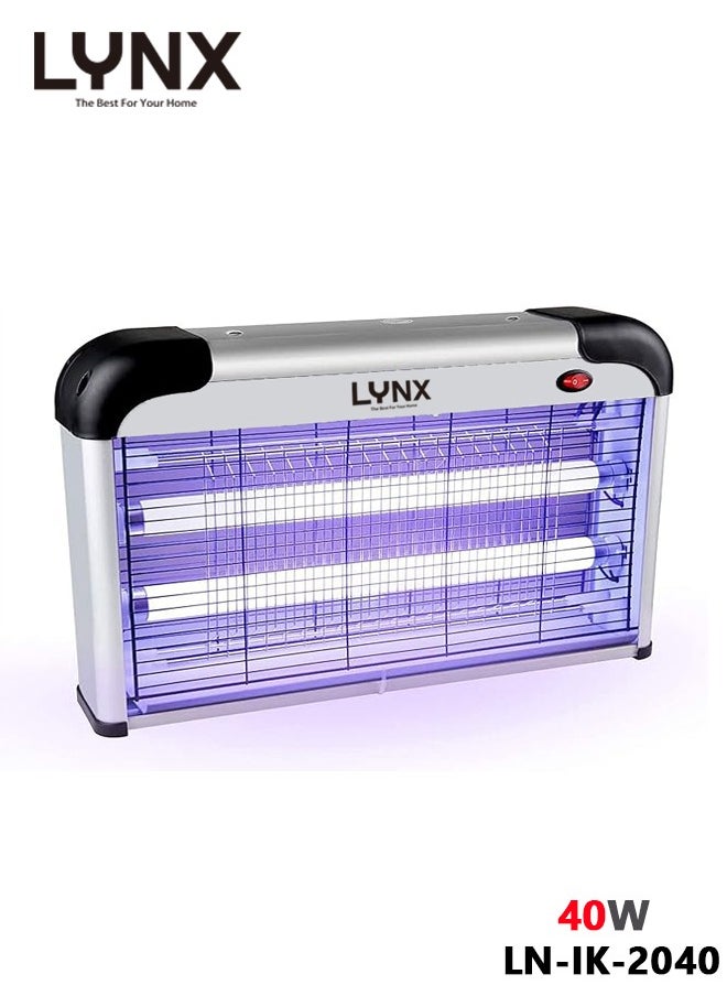 lynx - LYNX Electric Led Bug Zapper - Efficient Indoor Fly Trap for Mosquitoes, Gnats, and Fruit Flies - Perfect for Homes, Restaurants, Hotels, and Offices with 40W Power and 50m² Coverage  LN-IK-2040 - Image 1