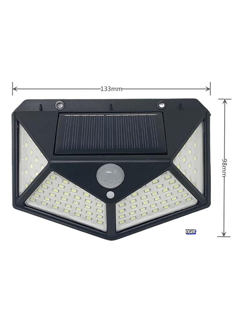 TIGER NEW Garden Solar Lights with 100LED and 3 Modes – IP65 Waterproof Outdoor Lighting with 270° Coverage and Motion Sensor, Perfect for Backyard, Fence, Patio, Front Door (4 Pack) - Image 2