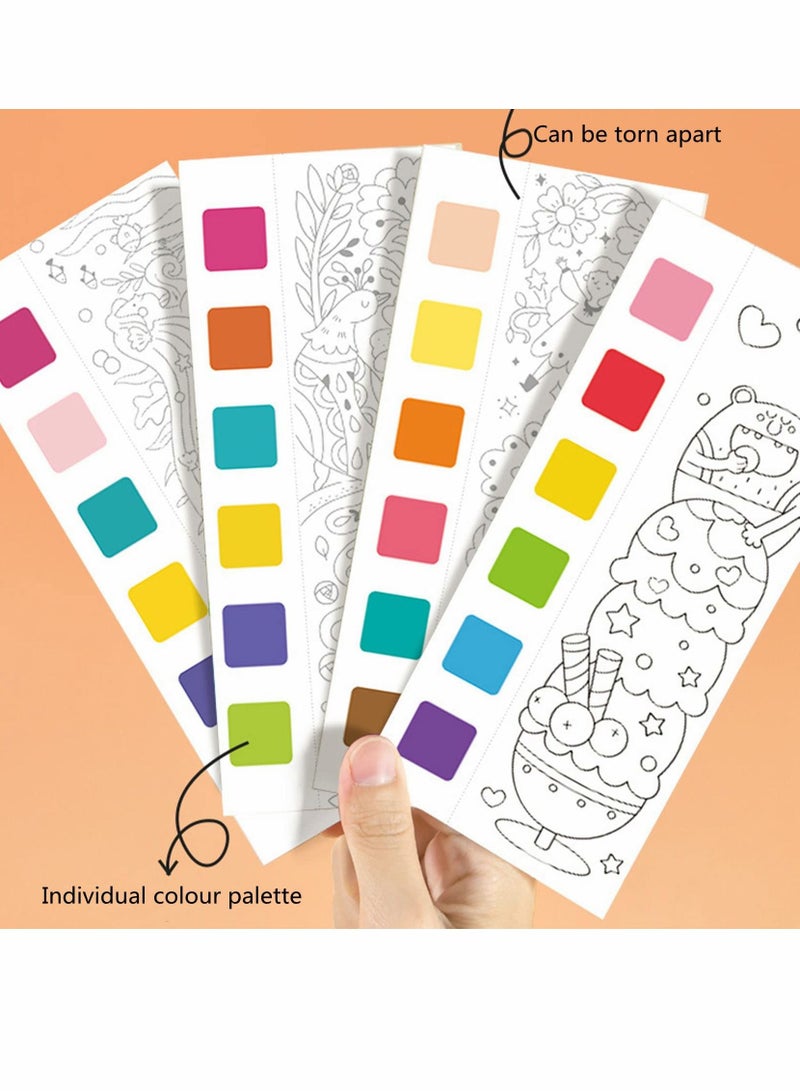 Excefore Watercolor Painting Book, Watercolor Masterpieces Pocket Watercolor Painting Book, Provides Hours of Painting Fun, Improve Creativity and Concentration - Image 4