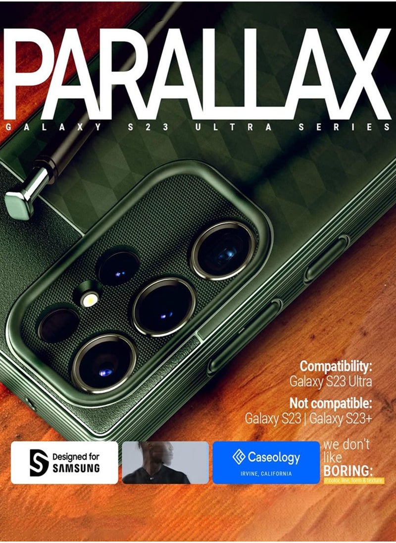 Caseology - Parallax for Samsung Galaxy S23 ULTRA Case Cover - Midnight Green - Image 1
