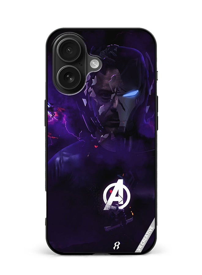 Protective Case Cover For Apple iPhone 16 Plus Iron Man Avenger Design Multicolour