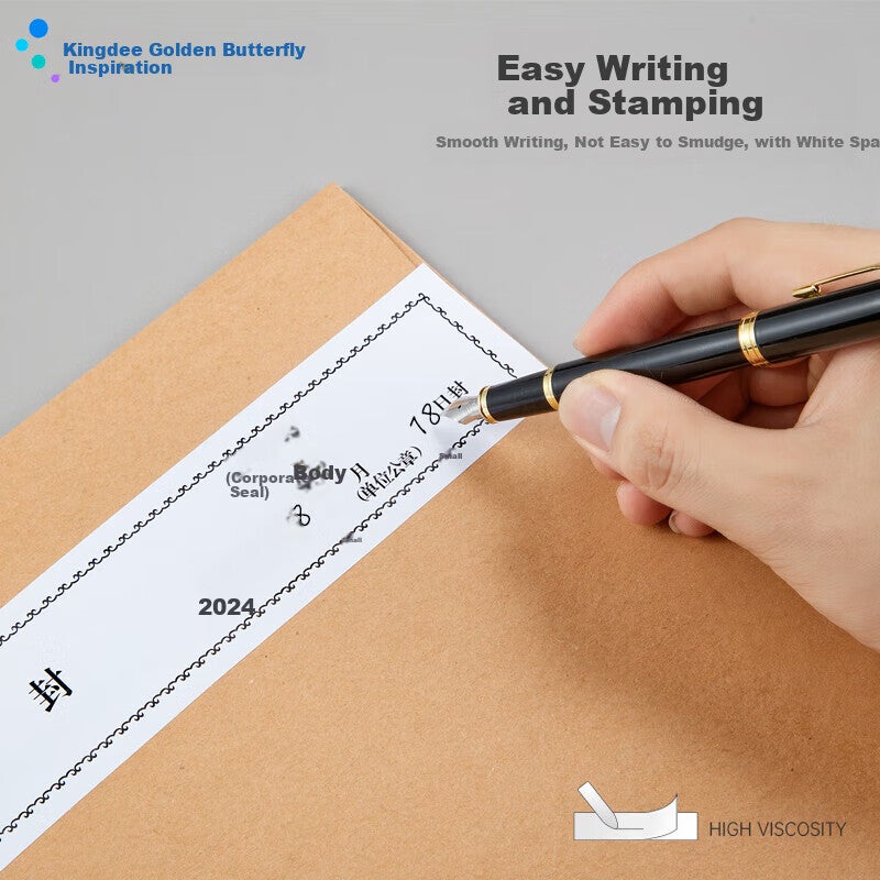 JD Jing Zao Kingdee File Sealing Strips for Bid Document Bags, 29050mm/100 Pieces, Document File Bag Sealing Strips, Self-Adhesive without Glue - Image 4