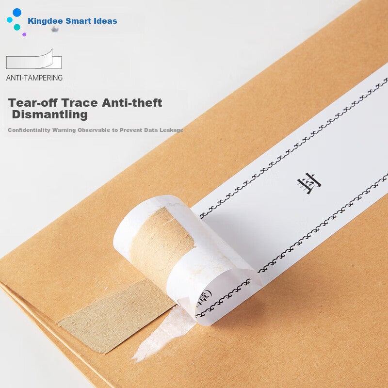 JD Jing Zao Kingdee File Sealing Strips for Bid Document Bags, 29050mm/100 Pieces, Document File Bag Sealing Strips, Self-Adhesive without Glue - Image 3