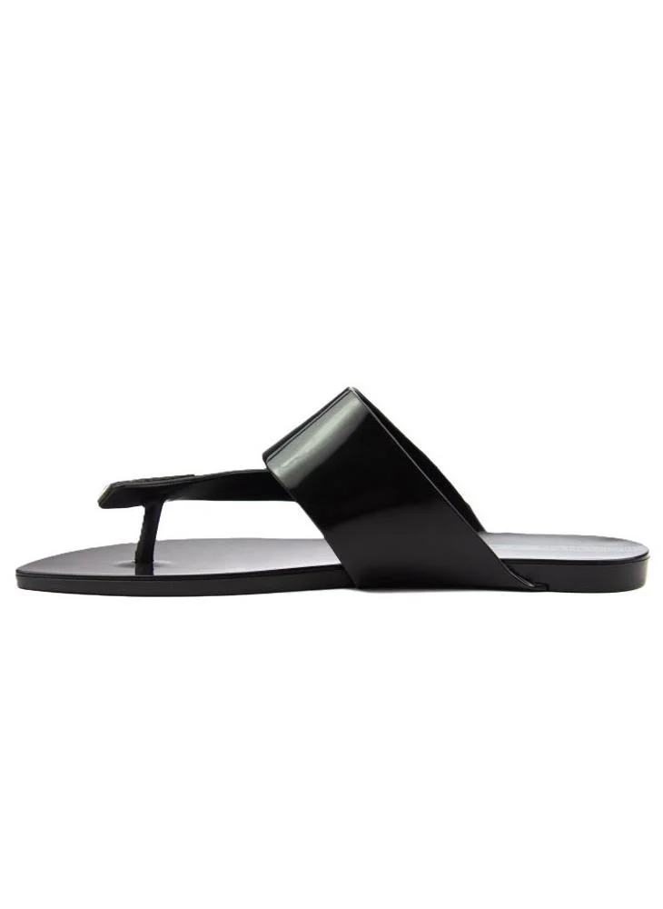 Voices Zen Metal Women'S Anti Slip Sole With Crossed Front Design - Black