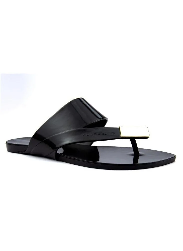 Voices Zen Metal Women'S Anti Slip Sole With Crossed Front Design - Black