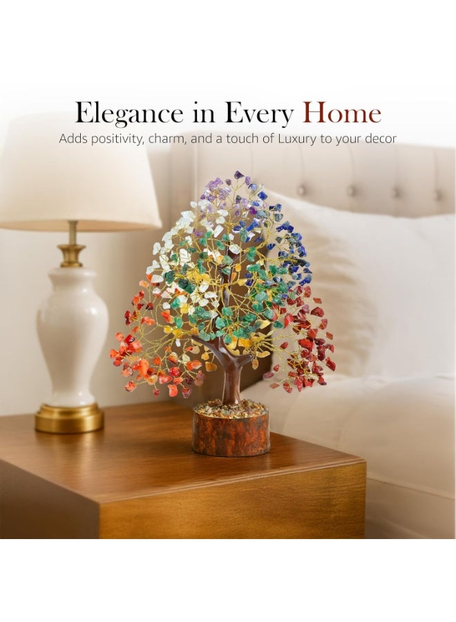 كروكون شجرة الحياة ذات الشاكرات السبع من كروكون للطاقة الإيجابية - ديكور فنغ شوي، بونساي اصطناعي، بلورات وأحجار علاجية، شجرة المال، ديكور غرفة الشاكرات السبع، أحجار كريمة، بلورات علاجية، هدايا روحية - Image 3