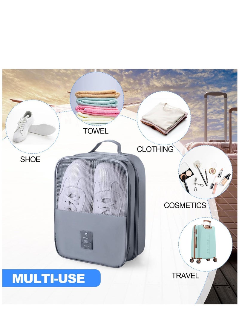2 Piece Travel Shoe Bag, Travel Shoe Bag, Portable Shoe Packing Box for Travel and Everyday Use, Shoe Organiser with Handle