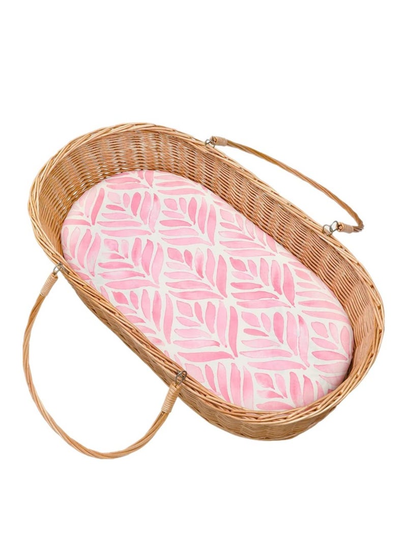 SYOSI 2 Pack Baby Crib Sheets Fitted, 16.5 x 32 In Baby Crib Mattress Covers, Soft Comfort Bassinet Sheets Fitted for Baby Boys Girls - Image 4