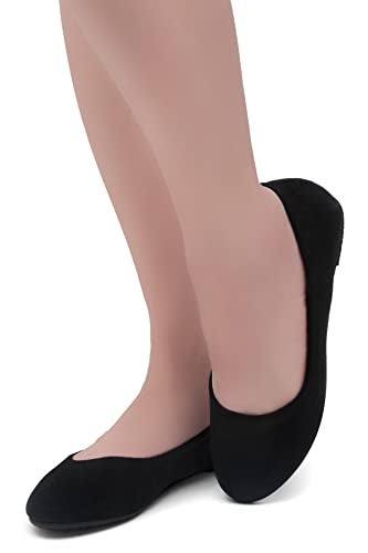 Herstyle Ever Memory Women's Ballet Flats Dressy Flat Shoes Almond Toe Ballerina Comfortable Slip-On Casual Flats for Daily Wear Work Office and Party, 3019Black, Size 9.0 - Image 5