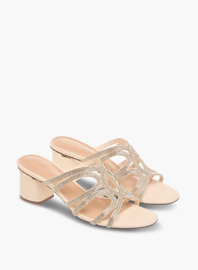 سيليست صنادل نسائية مزينة بكعب بلوك سهل الارتداء - Image 3