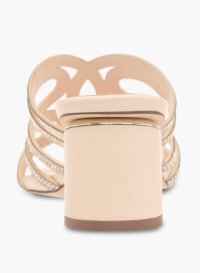 سيليست صنادل نسائية مزينة بكعب بلوك سهل الارتداء - Image 5