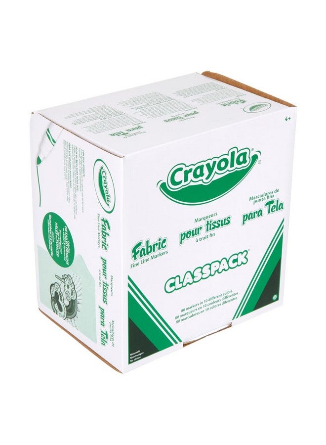 Crayola Fabric Marker Classpack, Ten Assorted Colors, 80/Box - Image 5