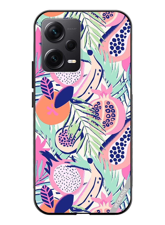 VR CREATIVE Protective Case Cover For Xiaomi Redmi Note 12 Discovery Abstract Dragon Fruit Design Multicolour - Image 1