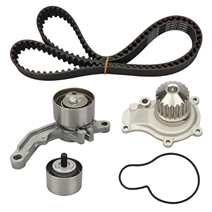 DRIVESTAR TBK265AWP Engine Timing Belt Kit with Water Pump 2003-2006 for Jeep Wrangler Liberty 2003-2007 for Dodge Caravan Stratus 2003-2010 for Chrysler PT Cruiser Sebring Voyager 2.4L - Image 1