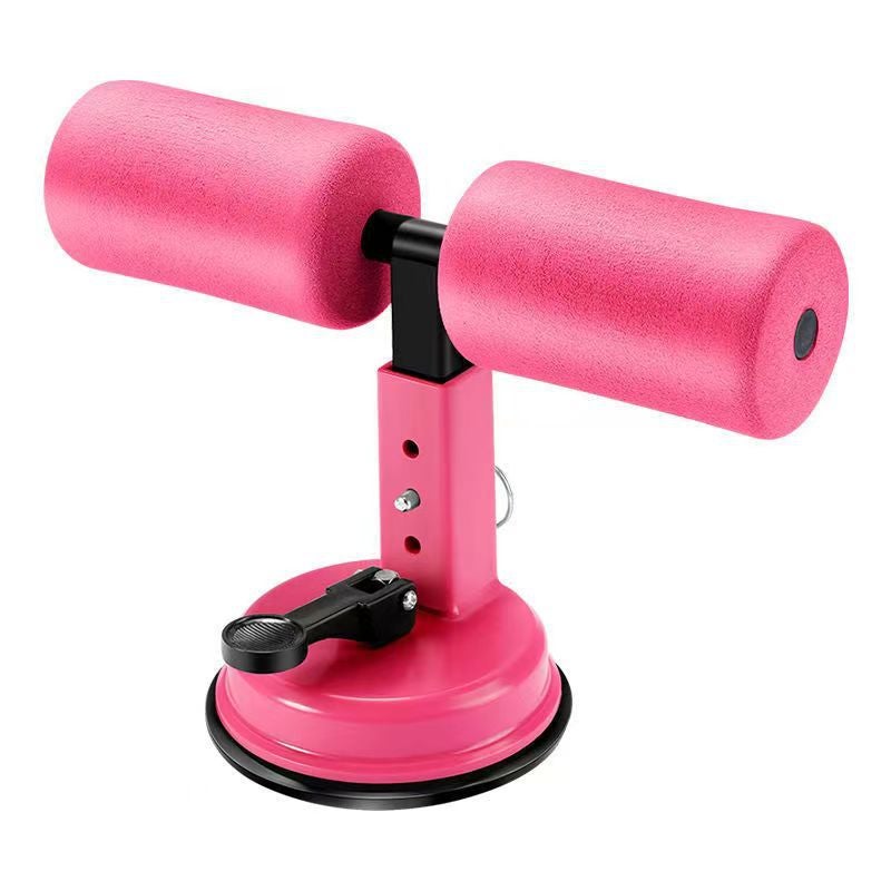 Generic Ab Roller Dual Suction Waist Slimmer [Pink-Single Pole Single Suction Cup] Sit-up Assistant 